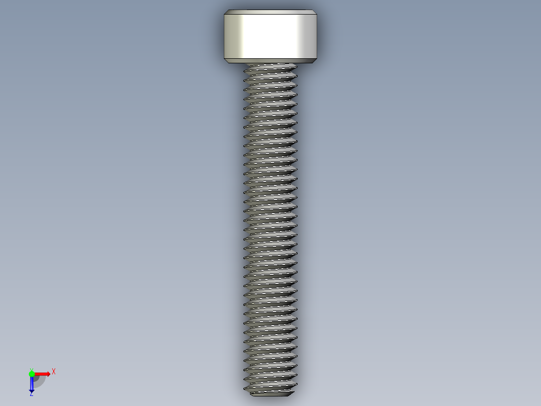M4 x 0.7mm Thread 25mm LONG SOCKET HEAD CAP SCREW.IGS俯视图