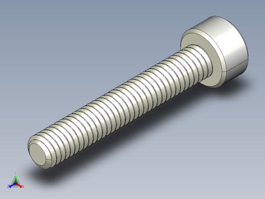 M4 x 0.7mm Thread 25mm LONG SOCKET HEAD CAP SCREW.IGS正等轴测缩略图