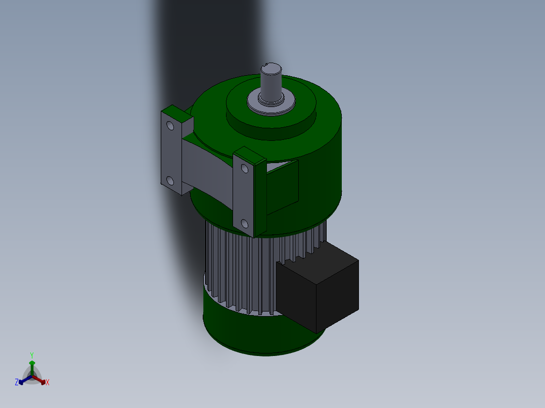 晟邦750W（50速比）卧式减速机_ppNN正等轴测图