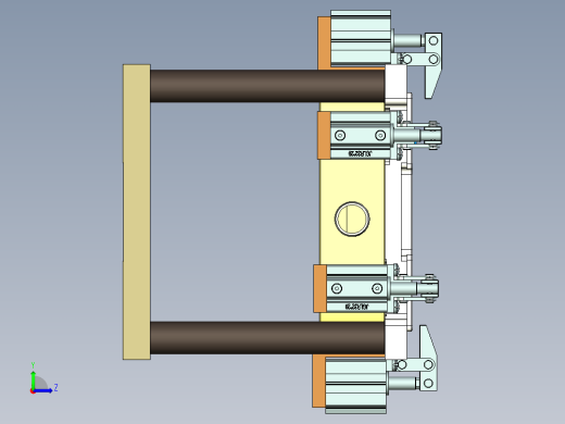 CS19-C-CNC1-180925笔记本CNC工装夹具三维模型左视缩略图