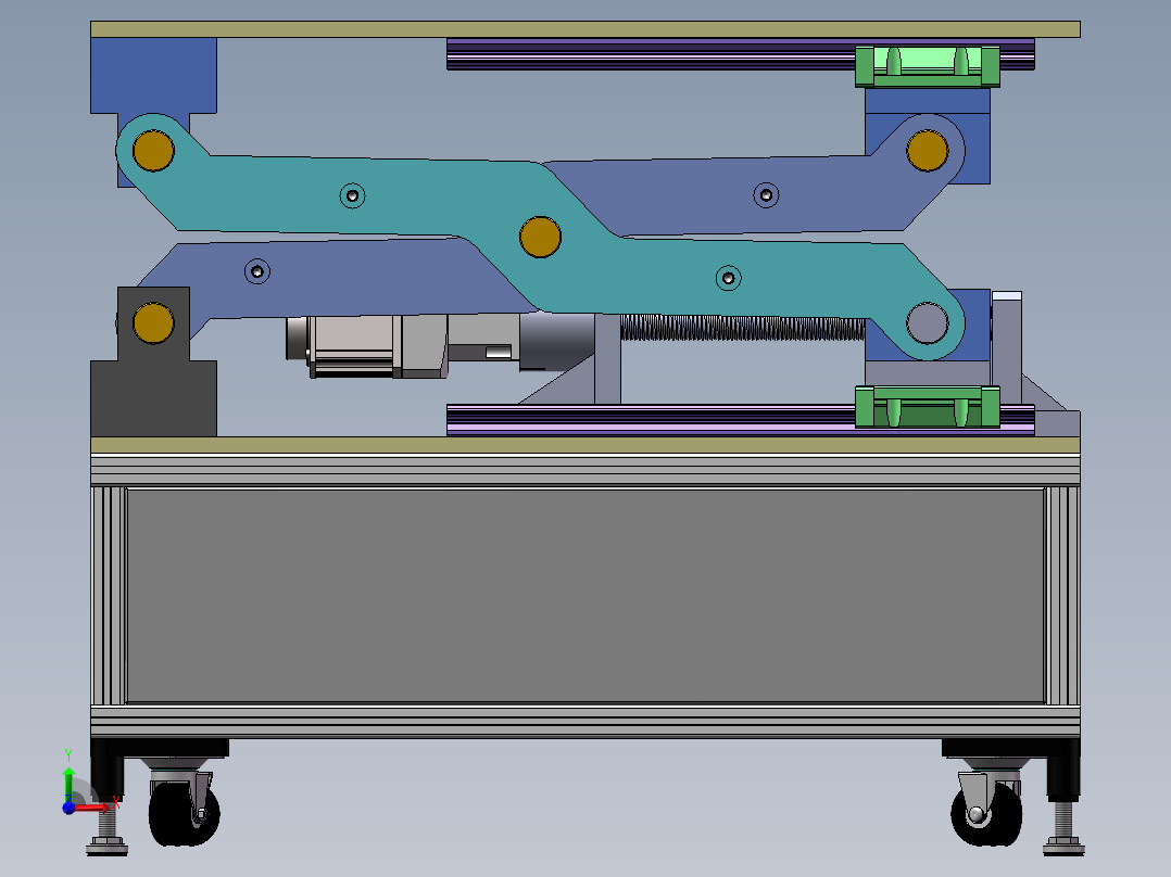 剪叉式升降平台设计sw20可编辑前视图