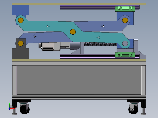 剪叉式升降平台设计sw20可编辑前视缩略图