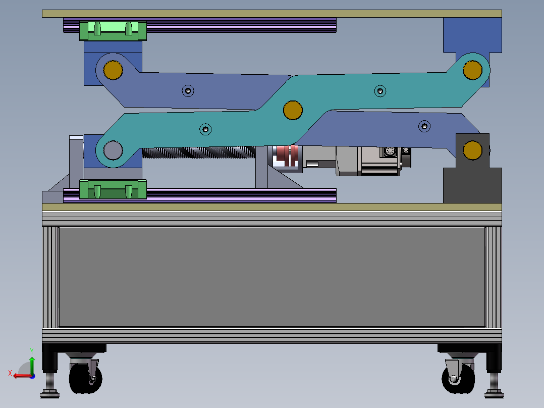 剪叉式升降平台设计sw20可编辑后视图