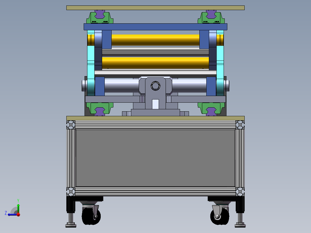 剪叉式升降平台设计sw20可编辑右视图