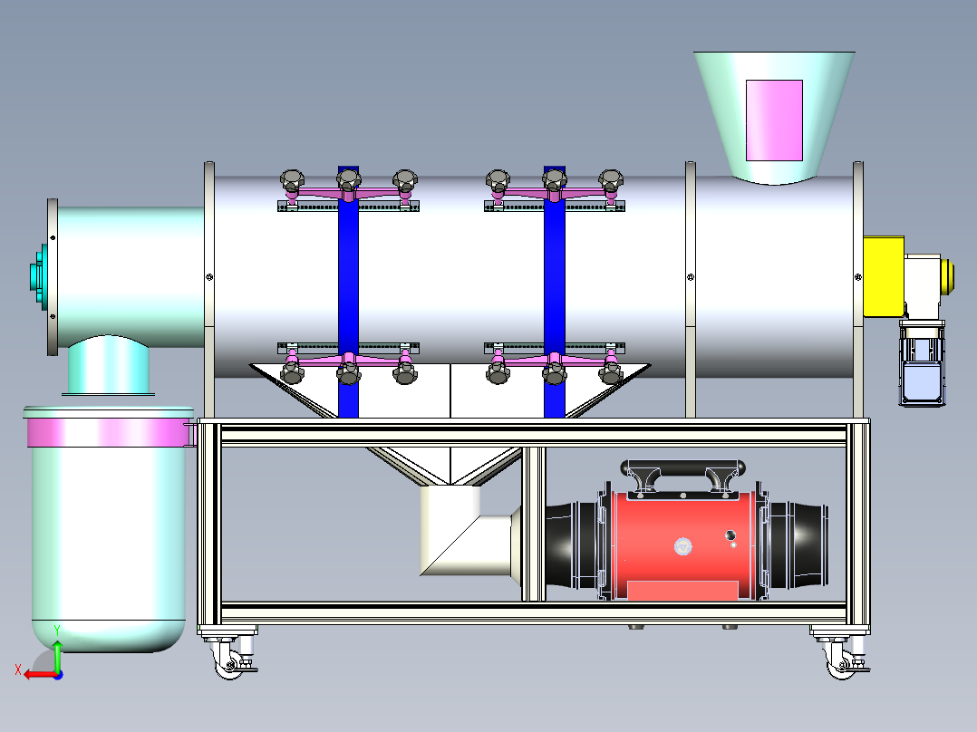 防静电电离鼓风机step后视图