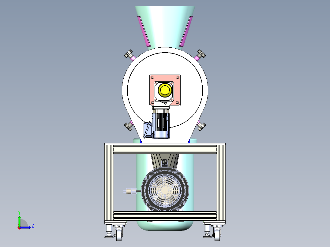 防静电电离鼓风机step左视图