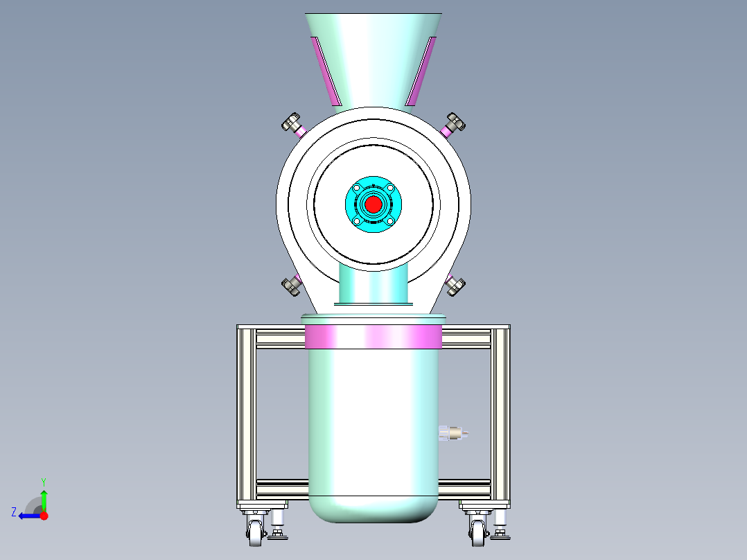 防静电电离鼓风机step右视图