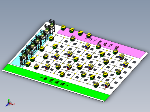 电商仓库订单快递AGV自动分拣系统