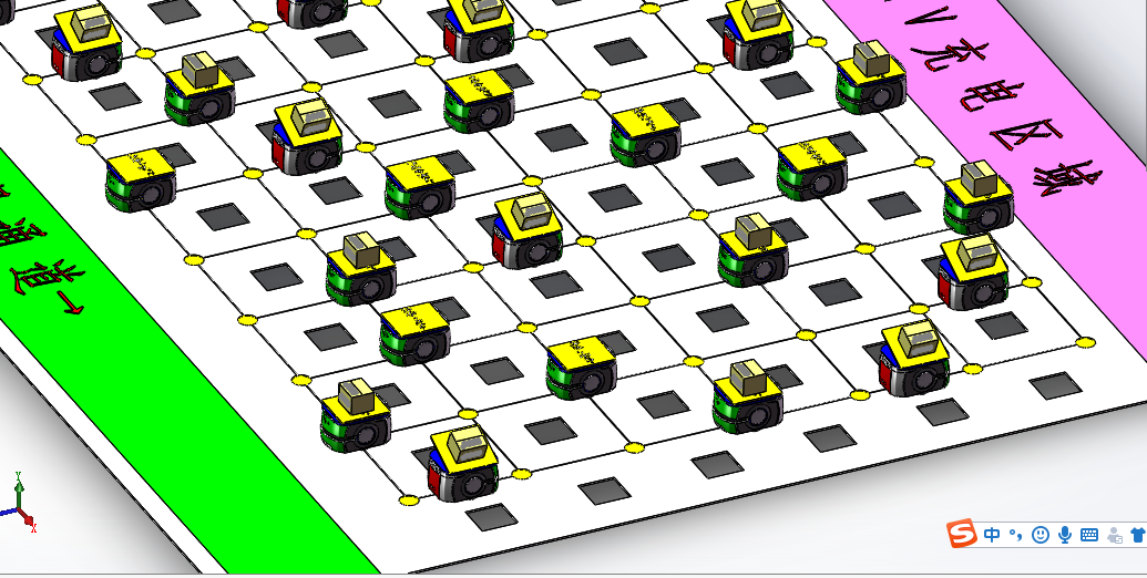 电商仓库订单快递AGV自动分拣系统