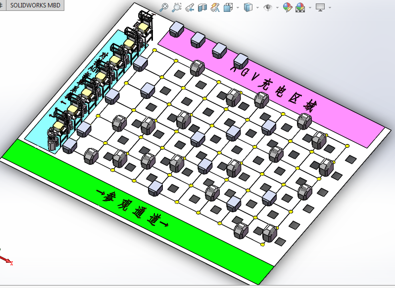电商仓库订单快递AGV自动分拣系统