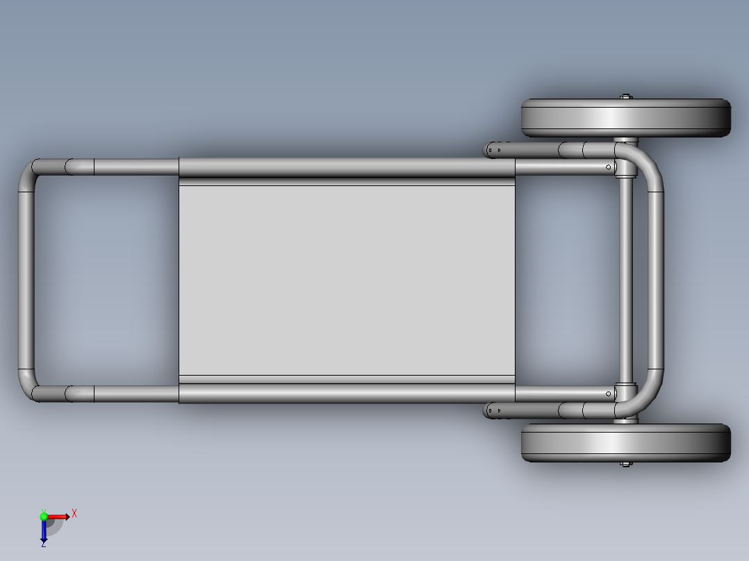 推车钣金图俯视图