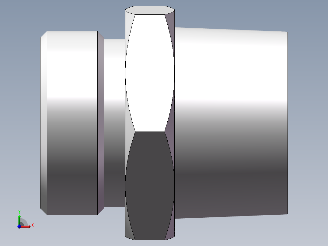 英制锥管螺纹直接头、1CT-26-12SP前视图