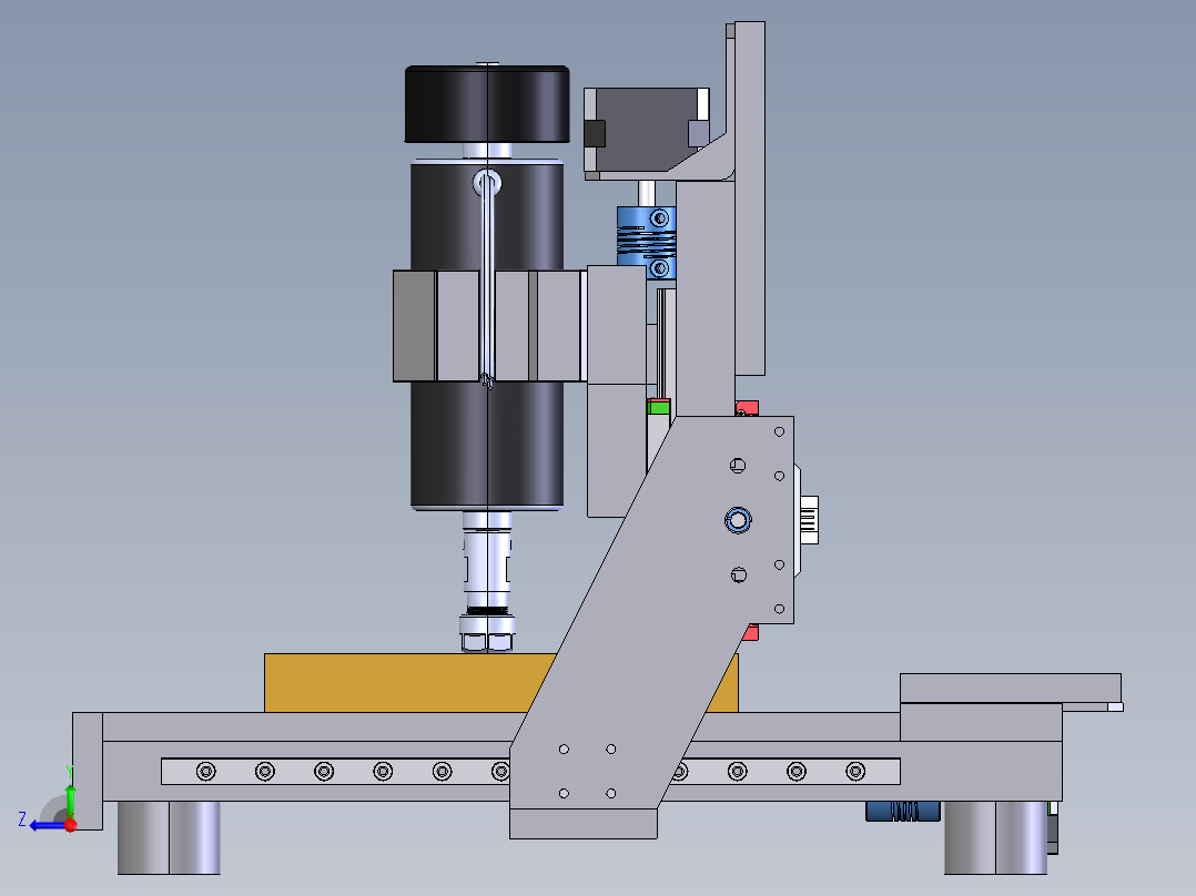 500w主轴电机雕刻机右视图