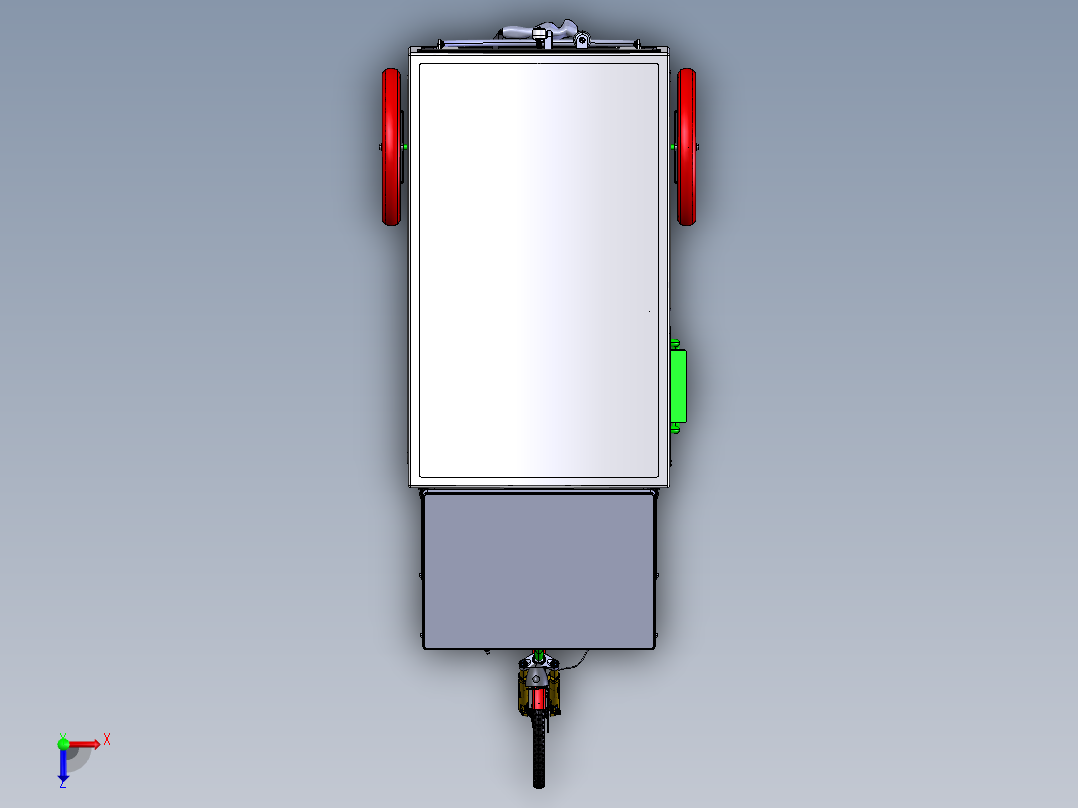 人力三轮车俯视图