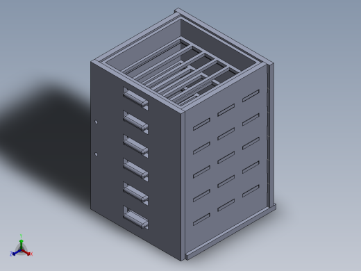 自动分类螺丝收纳盒正等轴测缩略图