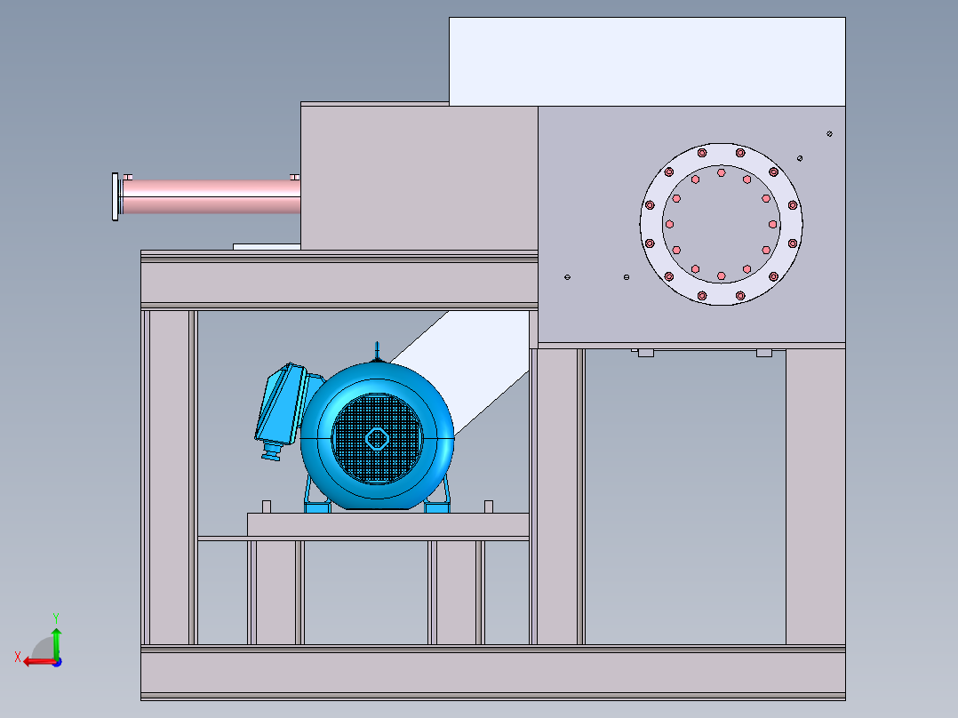 破碎机、单轴撕碎机后视图