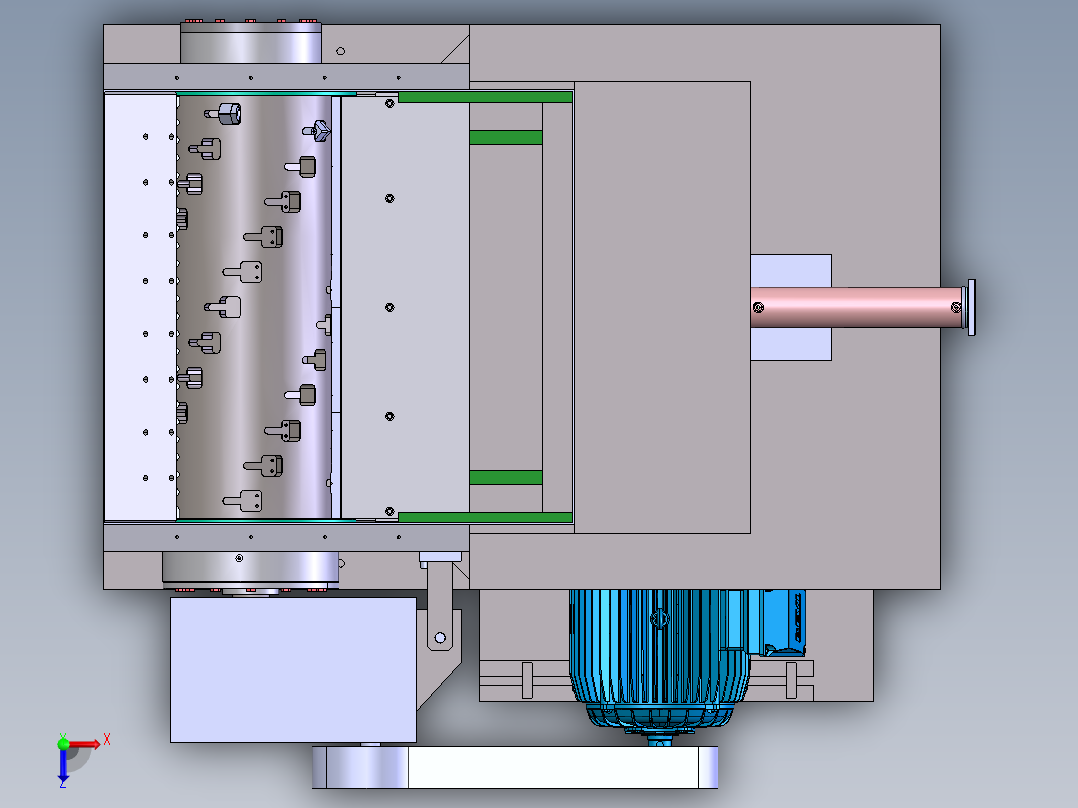 破碎机、单轴撕碎机俯视图