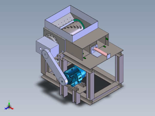 破碎机、单轴撕碎机正等轴测缩略图