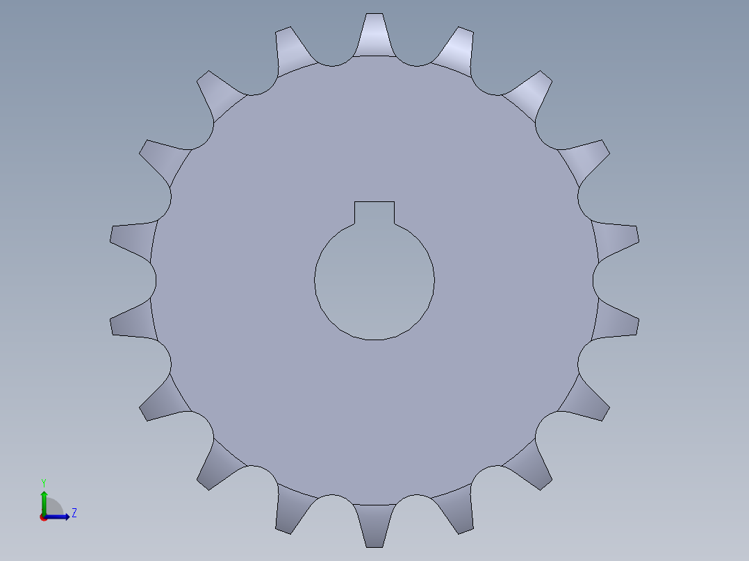 链轮SP40B18-N-18左视图