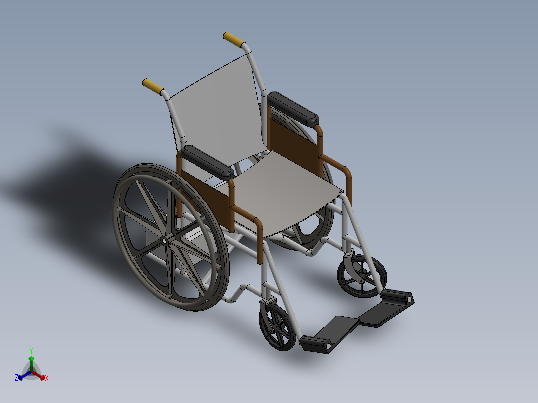 轮椅正等轴测图