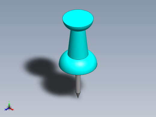 A0003963-图钉、大头钉或推钉正等轴测缩略图