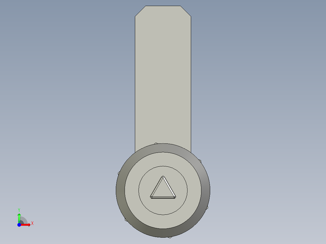 转舌锁三角钥匙26x61前视图