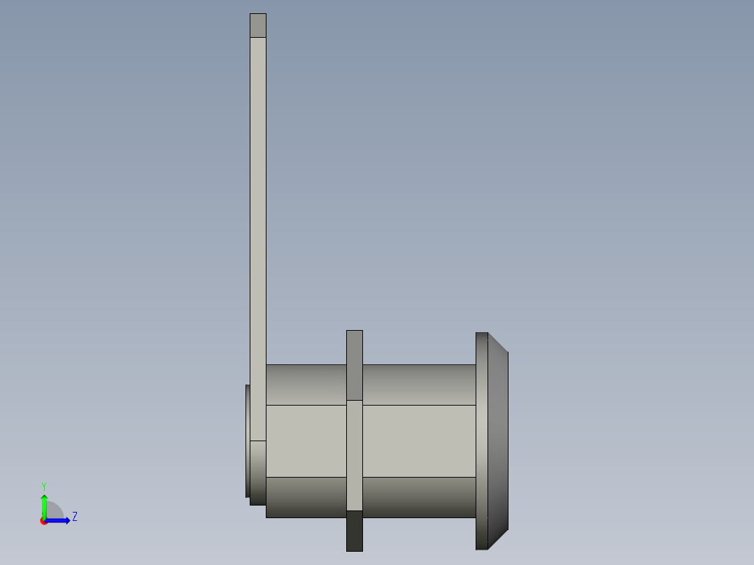 转舌锁三角钥匙26x61左视图