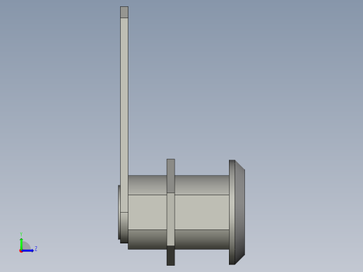 转舌锁三角钥匙26x61左视缩略图