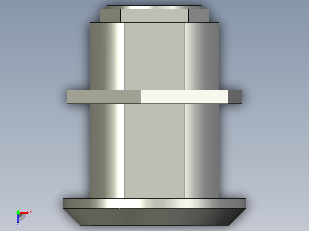 转舌锁三角钥匙26x61俯视图