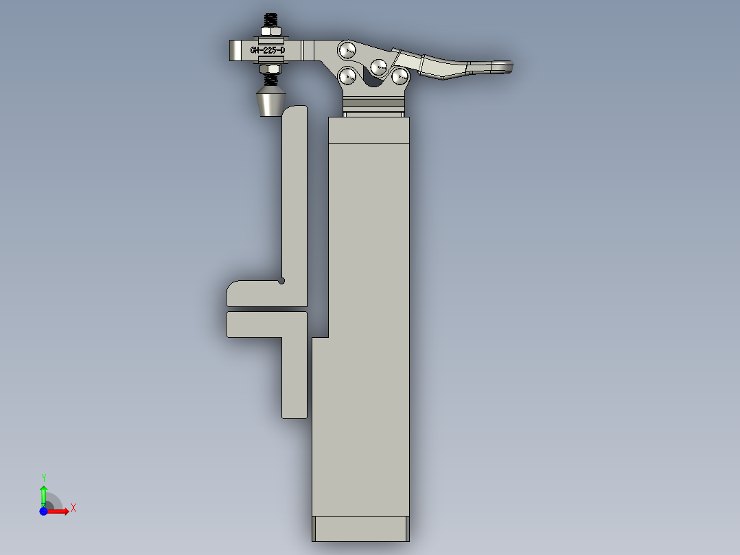 定位座单元1前视图