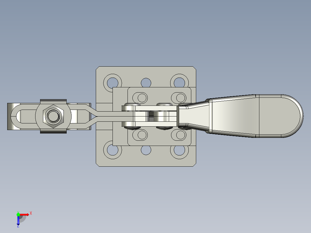 定位座单元1俯视图