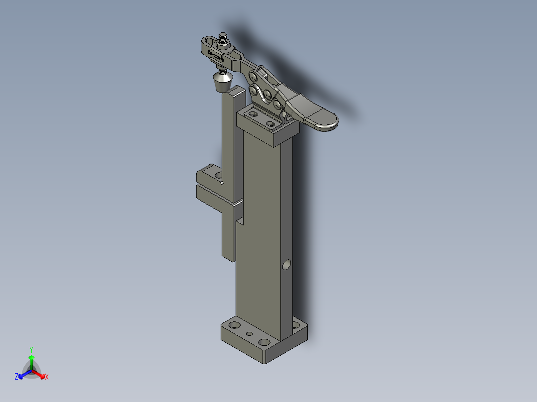 定位座单元1正等轴测图