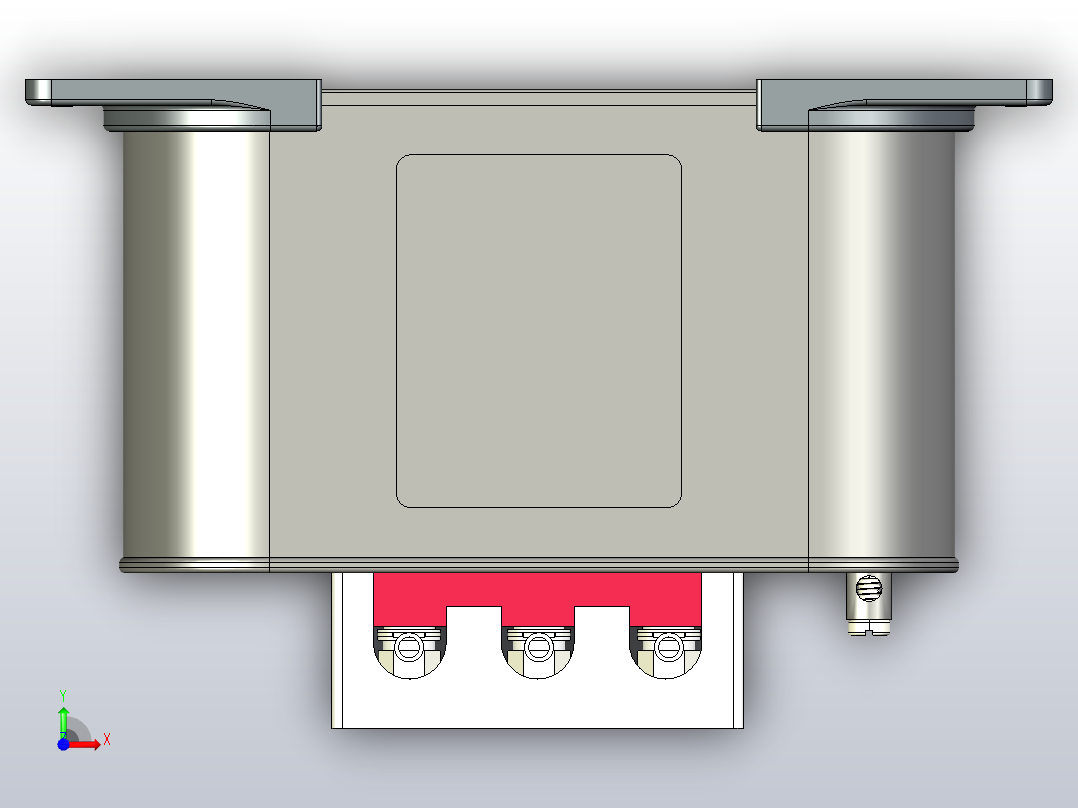 BKMJ(0.4～0.48)-1～5kvar-3自愈式低电压并联电容器三维模型202202前视图