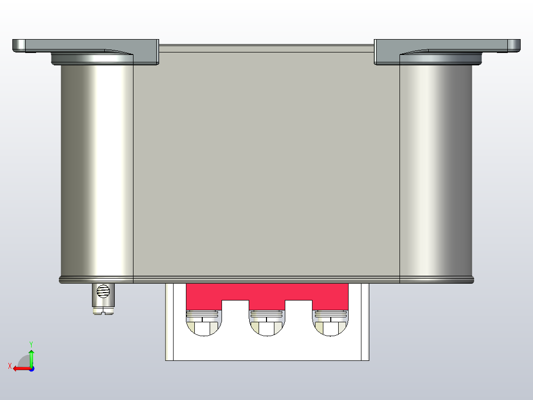 BKMJ(0.4～0.48)-1～5kvar-3自愈式低电压并联电容器三维模型202202后视图