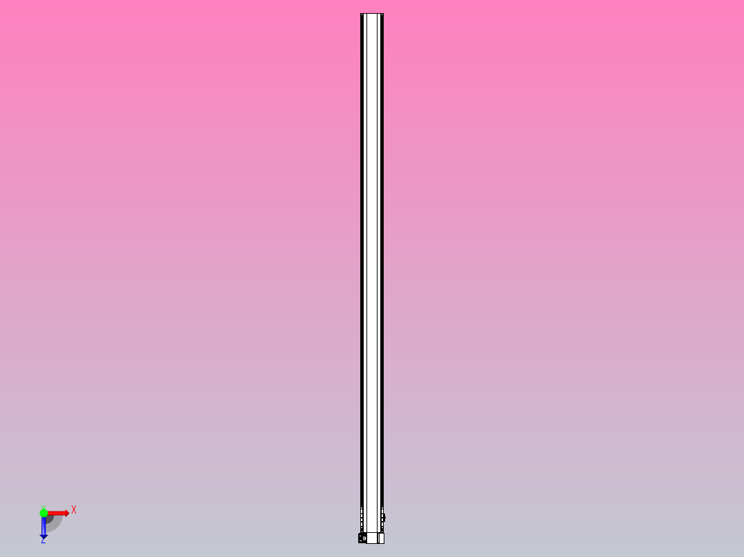 皮带直线轴半封闭可选导轨TPA-HNB-140D-120-L3000-RP-C-P40-N3俯视图