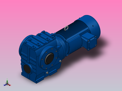 SAZ77小法兰空心轴安装斜齿-蜗轮蜗杆减速机SAZ77-YV1.1-4P-157.08-M1-0°-B