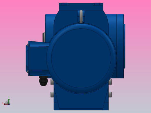 SAZ77小法兰空心轴安装斜齿-蜗轮蜗杆减速机SAZ77-YV1.1-4P-157.08-M1-0°-B后视缩略图