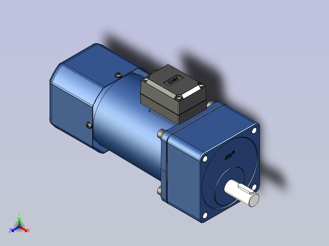 精研YF调速电磁制动电机 200yf01-18正等轴测图