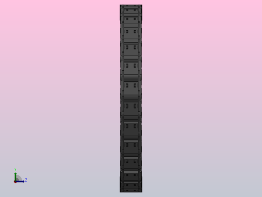 弯曲半径300内高35两侧打开型封闭式拖链_DMD35CD-35-50-300R-45左视缩略图