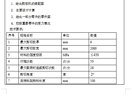 小型板材剪板机的结构设计含开题及4张CAD图