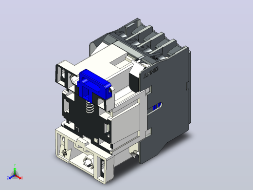 NXC-09～12 4P交流接触器三维模型202204