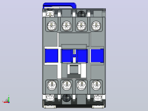 NXC-09～12 4P交流接触器三维模型202204后视缩略图