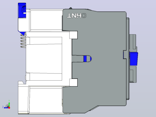 NXC-09～12 4P交流接触器三维模型202204右视缩略图