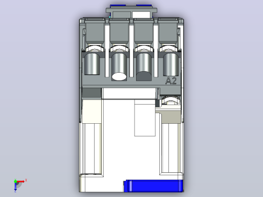 NXC-09～12 4P交流接触器三维模型202204俯视缩略图