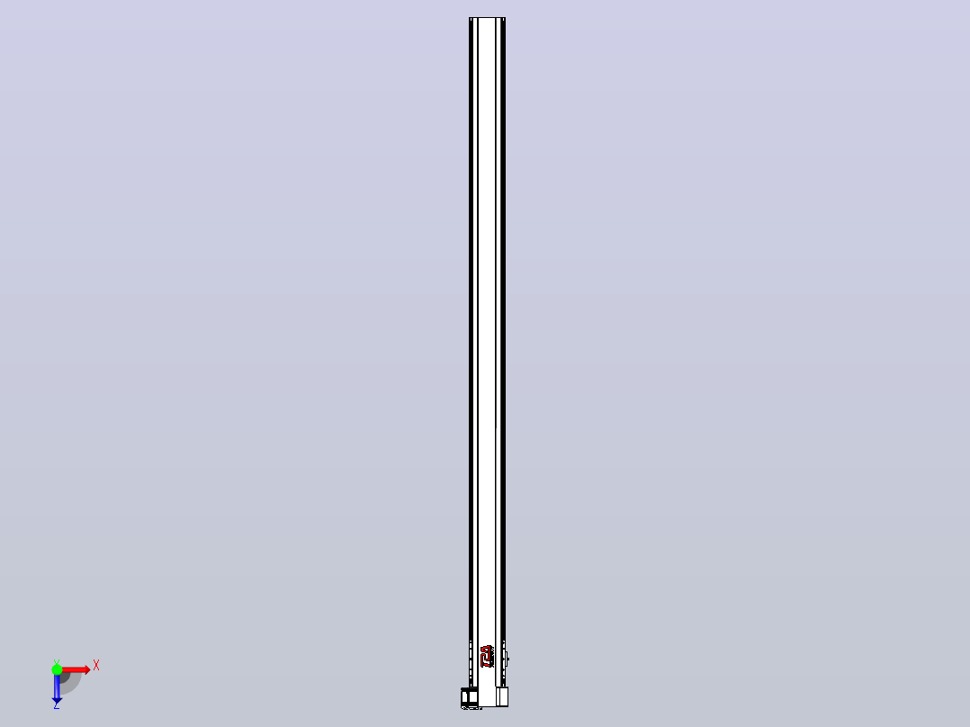 皮带直线轴半封闭可选导轨TPA-HNB-120D-110-L2000-RP-C-P40-N3俯视图