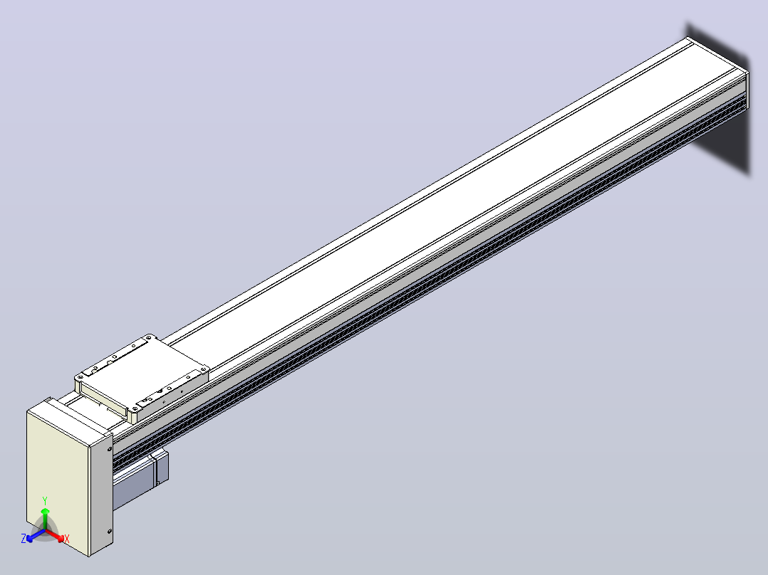 滚珠丝杠直线轴带导轨全封闭TPA-HCR-105D-1610C-L850-MP-Y-P40-N3主视图
