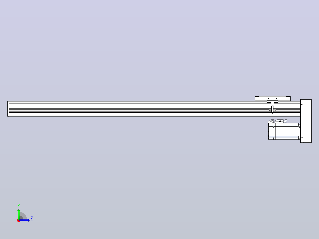 滚珠丝杠直线轴带导轨全封闭TPA-HCR-105D-1610C-L850-MP-Y-P40-N3左视图
