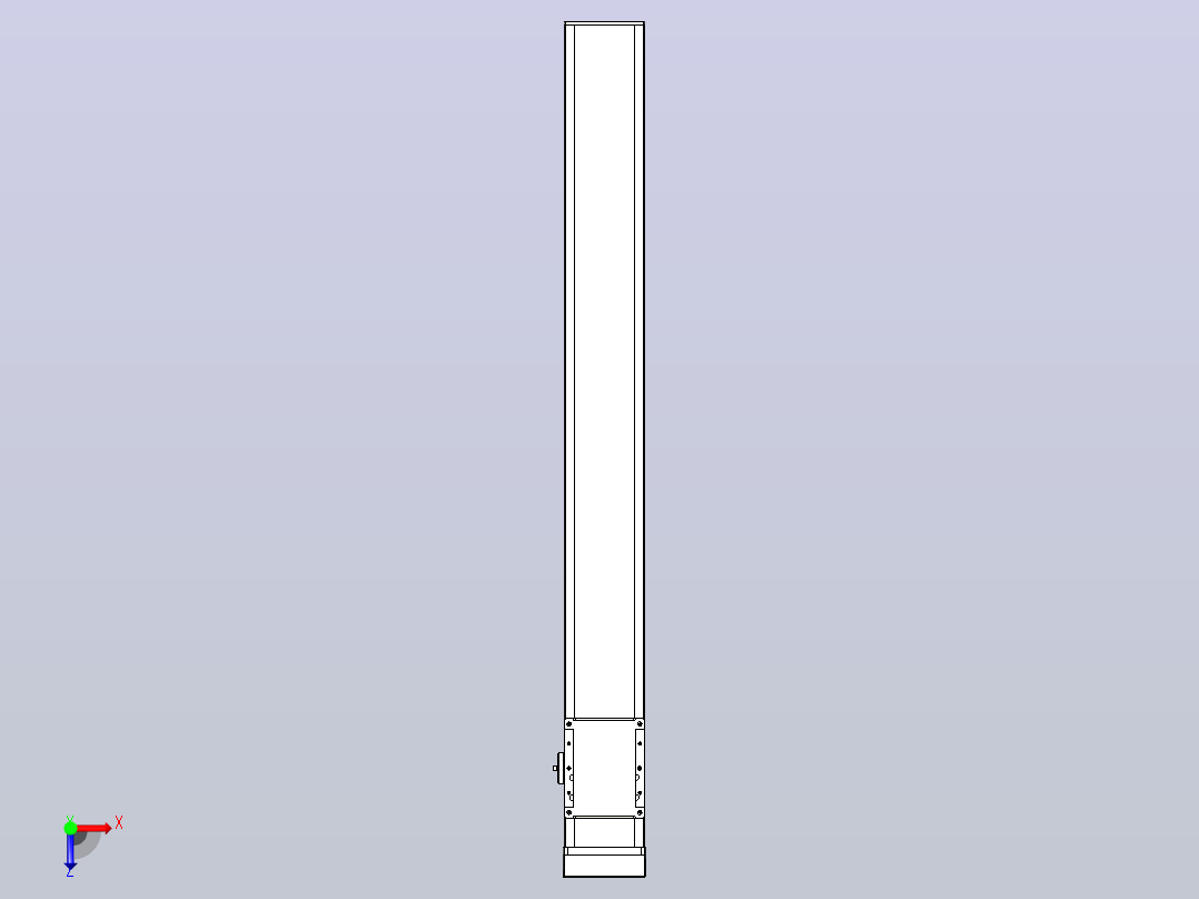 滚珠丝杠直线轴带导轨全封闭TPA-HCR-105D-1610C-L850-MP-Y-P40-N3俯视图