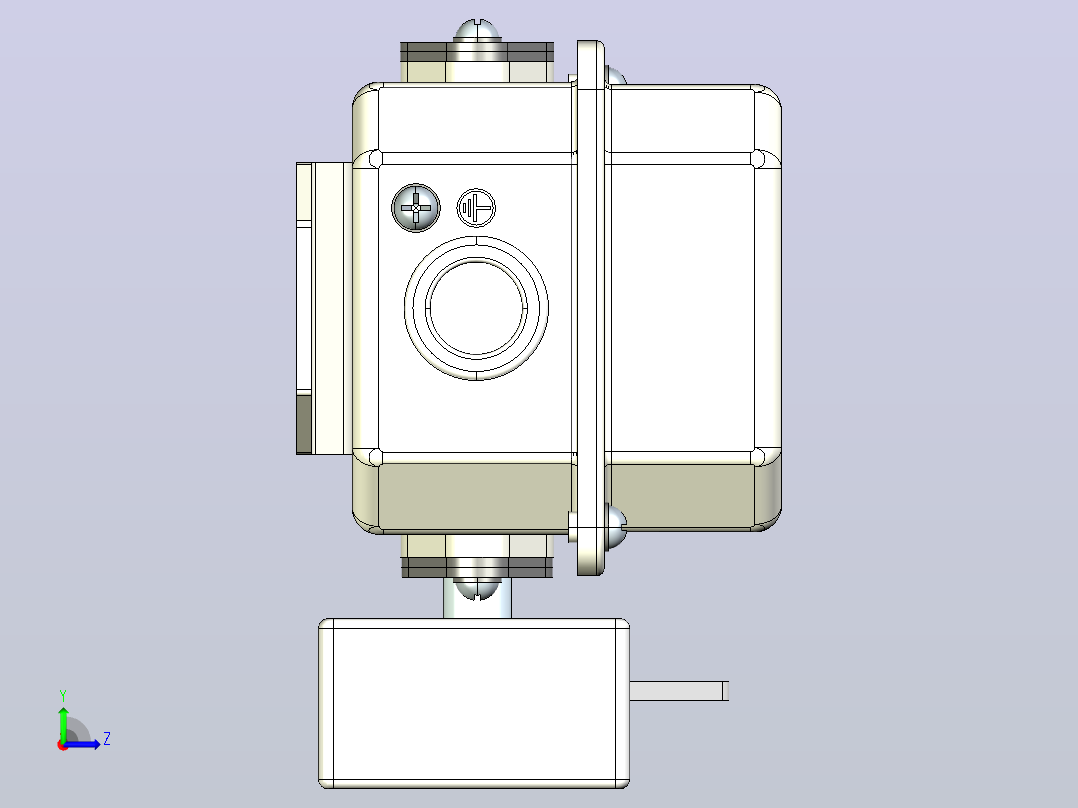 YBLX-10_31J行程开关三维模型202104左视图