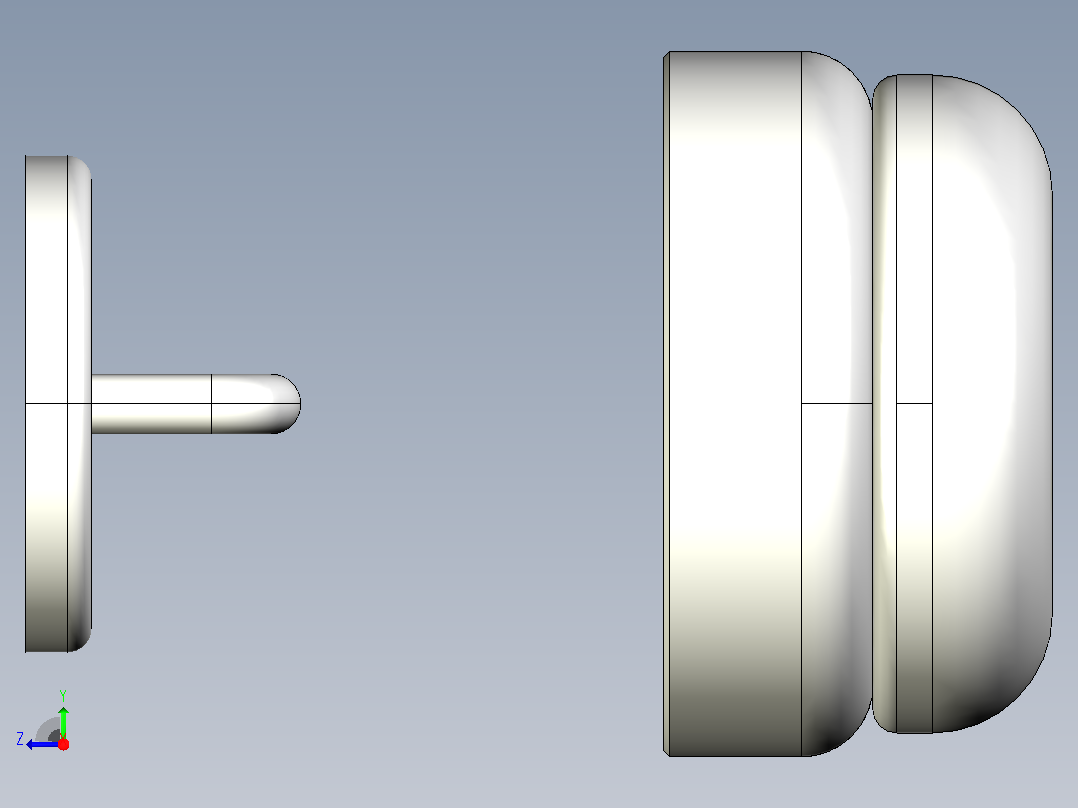 BLOCK SHAFT 门锁双右视图